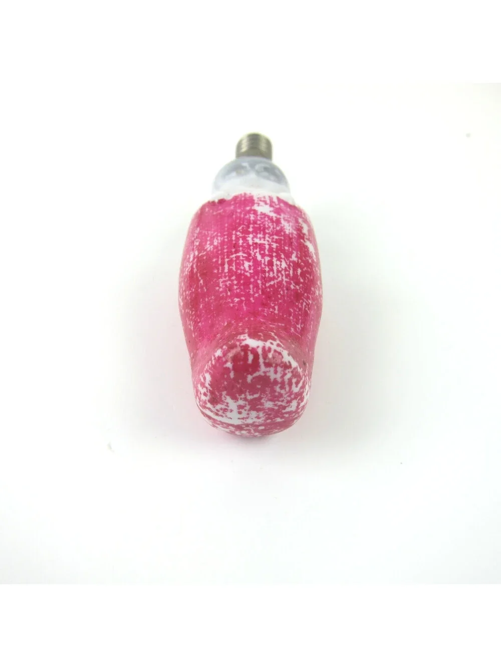 Vintage Christmas Figural Milk Glass Light Bulb C6 Baby in Red Stocking Japan